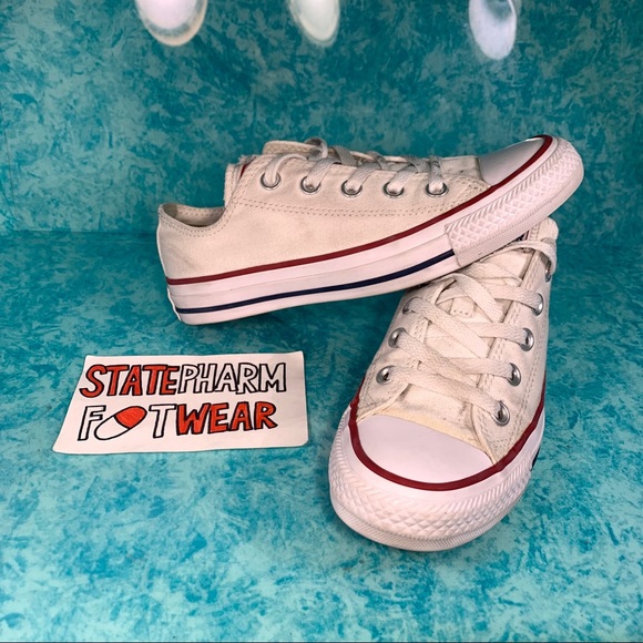 White Low Top Converse All Star